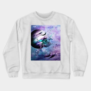 Epic Frog Riding Unicorn Crewneck Sweatshirt